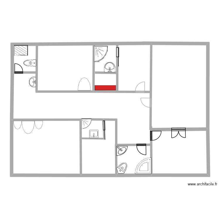 maison mohamed 2. Plan de 2 pièces et 44 m2