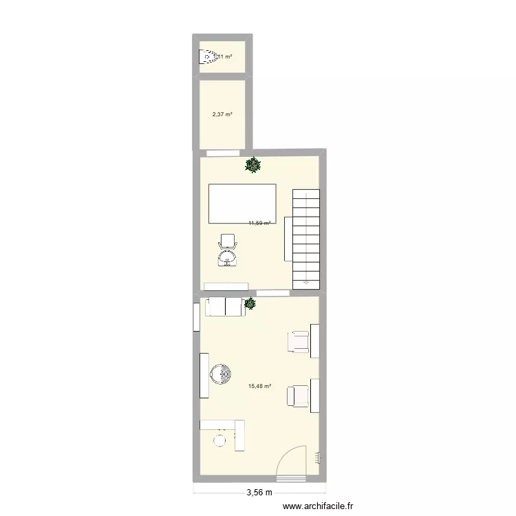 Projet salon Ludivine Maxence. Plan de 