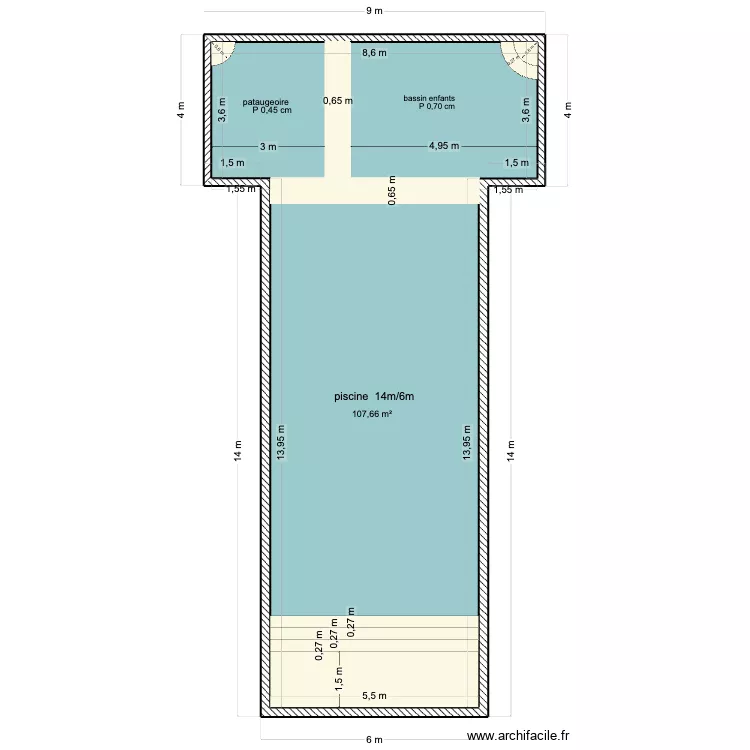 plan piscine projet essaouira. Plan de 