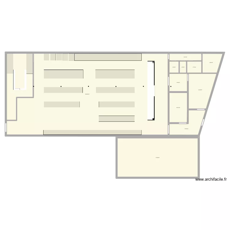 super frais 23. Plan de 11  et 543 m²