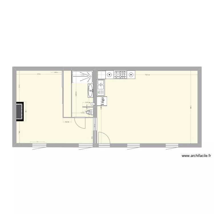 Maison Distribution Eau. Plan de 4 et 62 m² Maison Distribution Eau. Plan de 4 et 62 m²