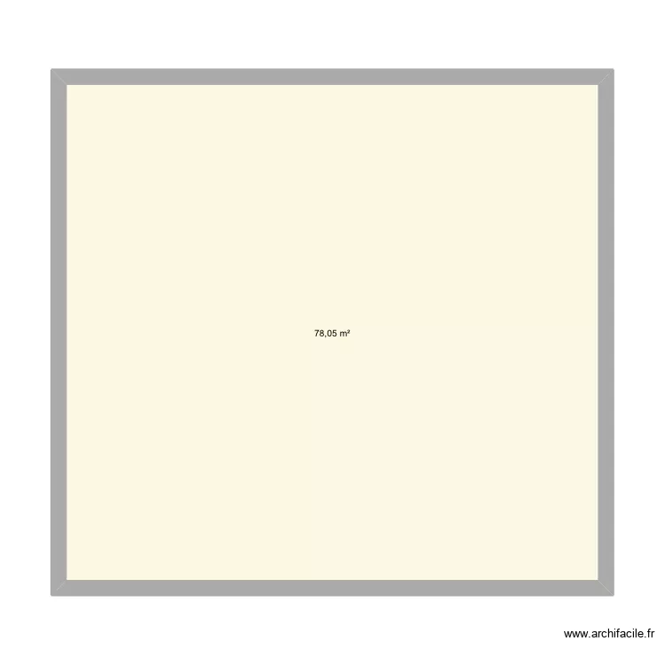 Plan cuisine. Plan de 1 Pièce et 78 m²