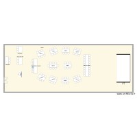 Plan mariage avec tables rectangle