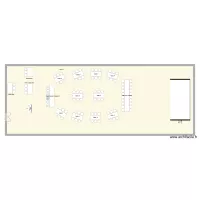 Plan mariage avec tables rectangle