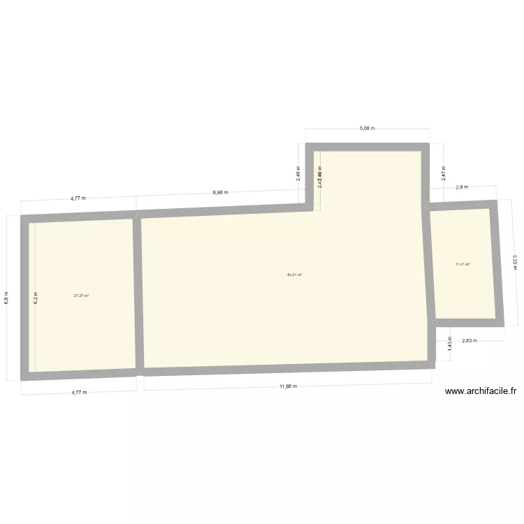 maison 126. Plan de 3  et 123 m²