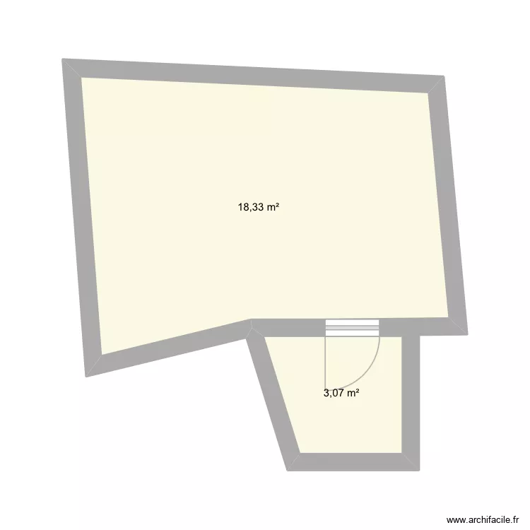 Essai. Plan de 2  et 21 m²