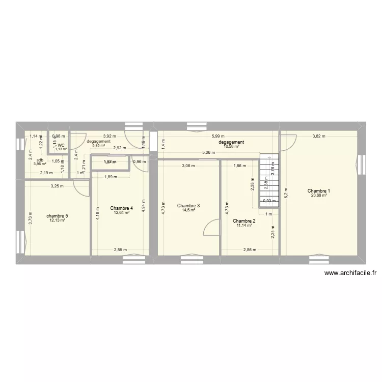 étage Chapelle. Plan de 10 Pièces et 97 m² étage Chapelle. Plan de 10 Pièces et 97 m²