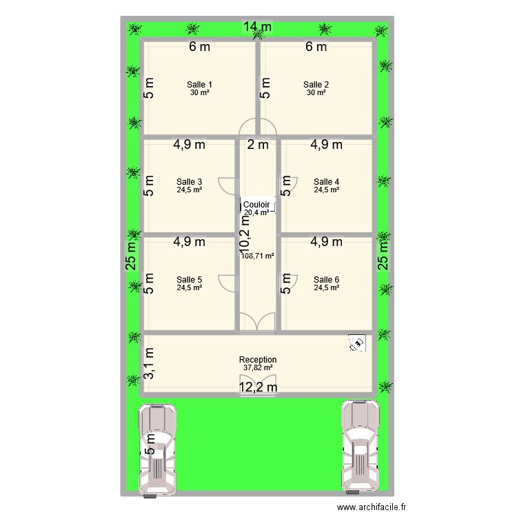 Salon V 3. Plan de 9 pièces et 566 m2