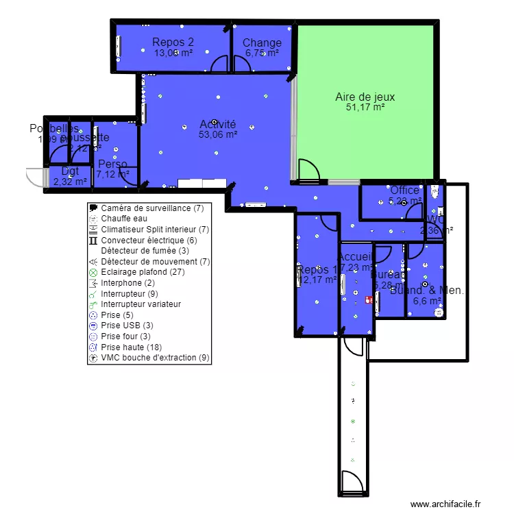 93 Aubervilliers Motte Projet elect jr. Plan de 