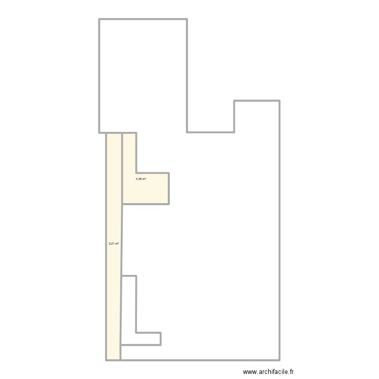 Condi. Plan de 2 pièces et 15 m2