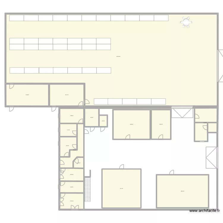 Tronquoy - racks. Plan de 21  et 1029 m²