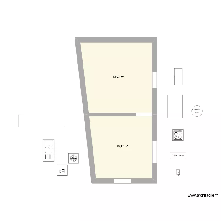 Labo de transfo Laurie. Plan de 2  et 25 m²