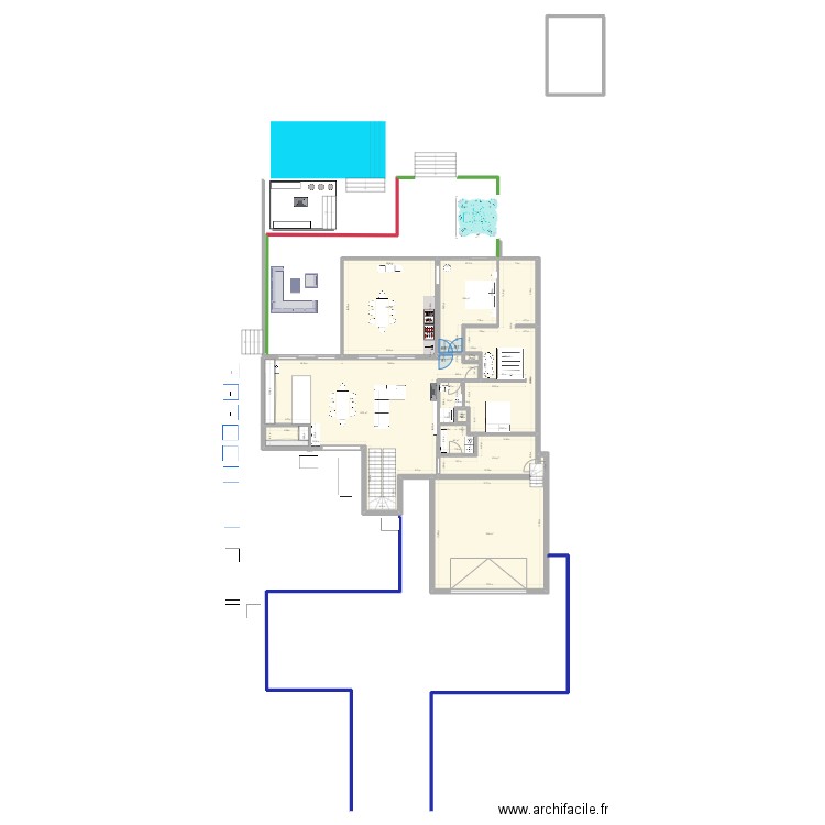 piscineII . Plan de 10 pièces et 236 m2