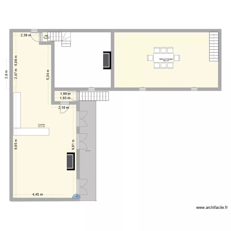 Maison_1. Plan de 3 Pièces et 117 m²
