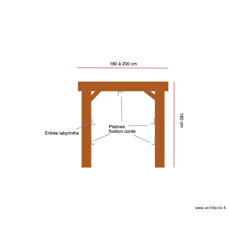 Labyrinthe face avant/arrière. Plan de 0 pièce et 0 m2