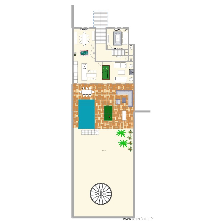 Angélique. Plan de 7 pièces et 353 m2