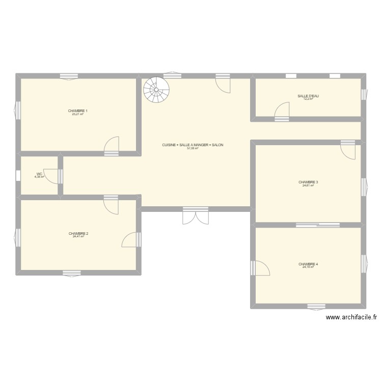 Plan maison F4 . Plan de 0 pièce et 0 m2