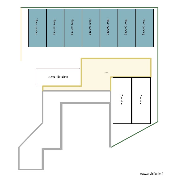 Blanchisserie 2. Plan de 1 pièce et 31 m2