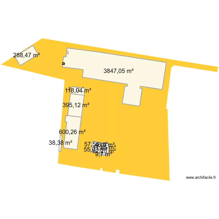 plan zone dechet. Plan de 12  et 5531 m²