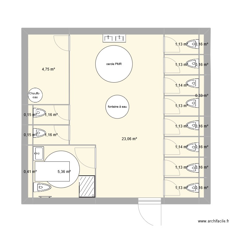 sanitaire fourragere. Plan de 0 pièce et 0 m2