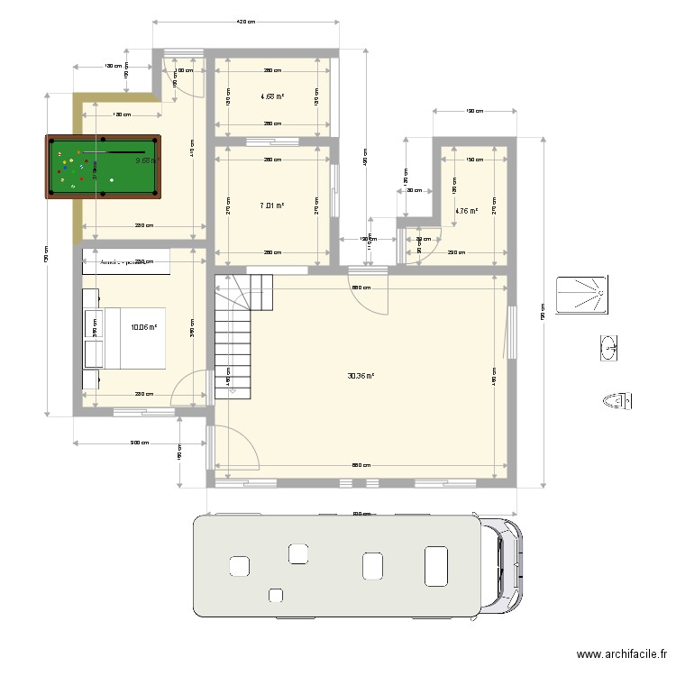 CASA CARDENAS. Plan de 6 pièces et 67 m2