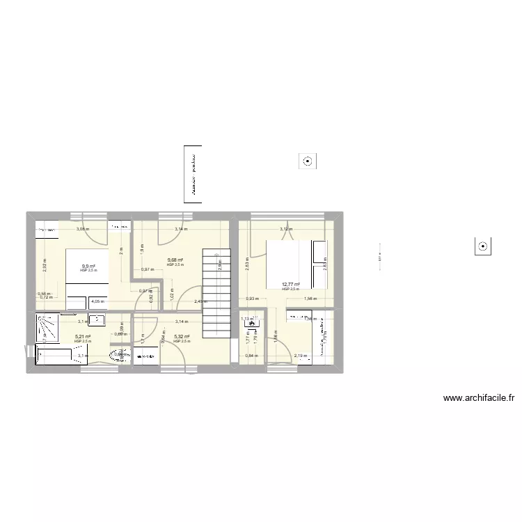 EYGLIERS - SANS EXTENSION 6 - 3chambre. Plan de 8 pièces et 108 m²