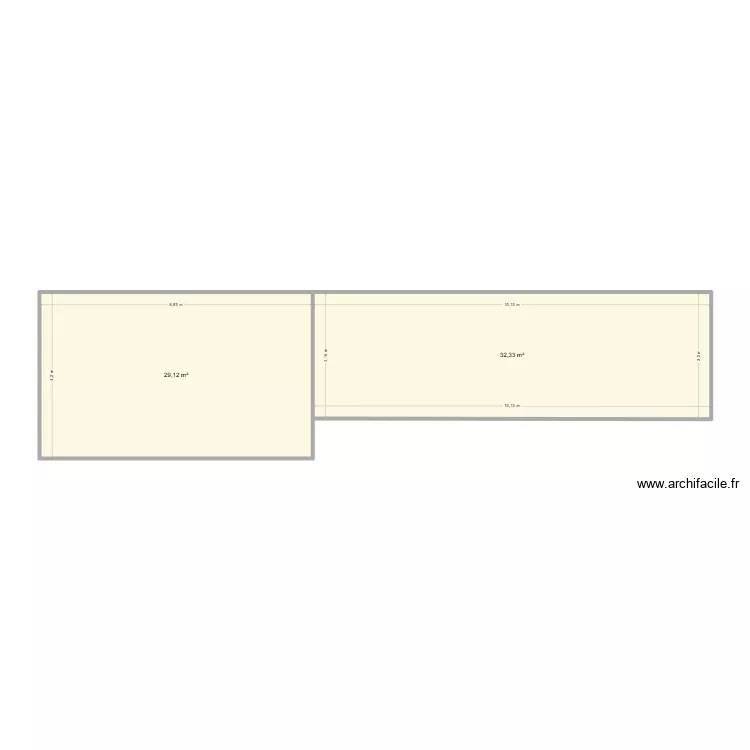 batiement_maison. Plan de 2  et 61 m²