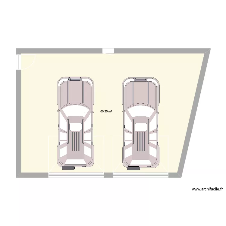 denis. Plan de 1  et 60 m²
