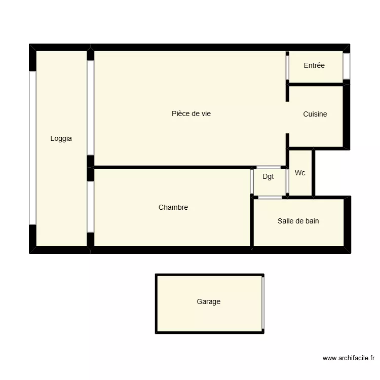 Proteau st hilaire termites elec. Plan de 7  et 59 m²