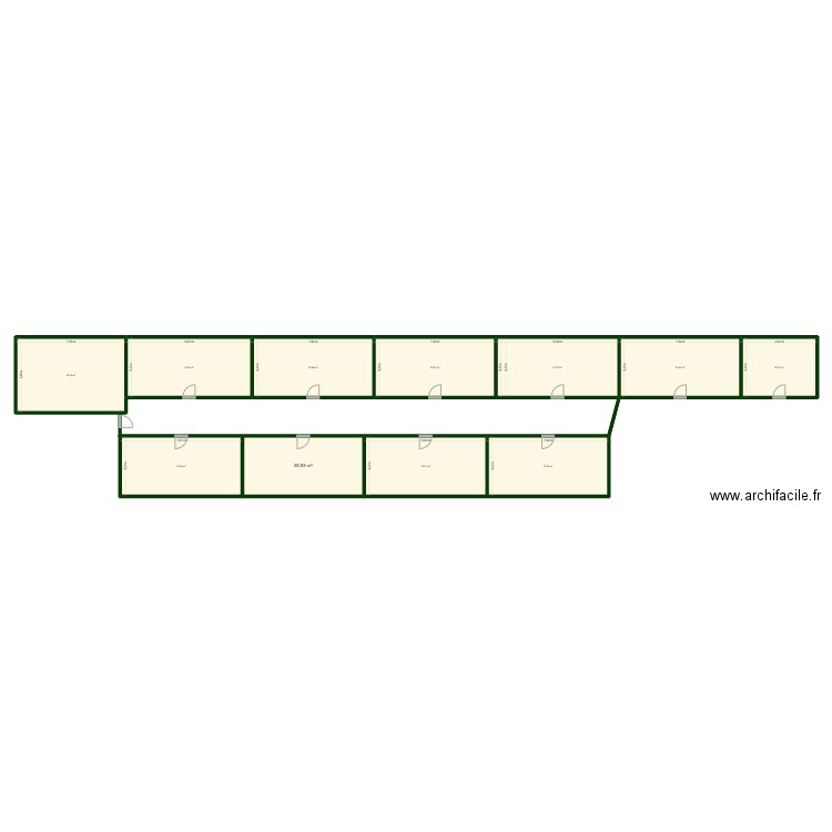 BOXES EXTERIEURS. Plan de 11 pièces et 335 m2