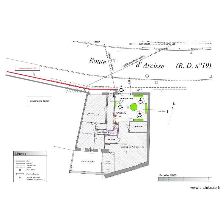 Plan accessibilité. Plan de 0 pièce et 0 m2