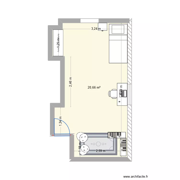 chambre damien. Plan de 1 et 21 m² chambre damien. Plan de 1 et 21 m²