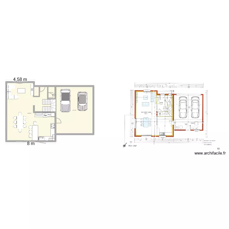 Rdc Dimbsthal. Plan de 3  et 109 m²