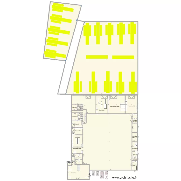 plan pilote f1 2026. Plan de 48 pièces et 6325 m²