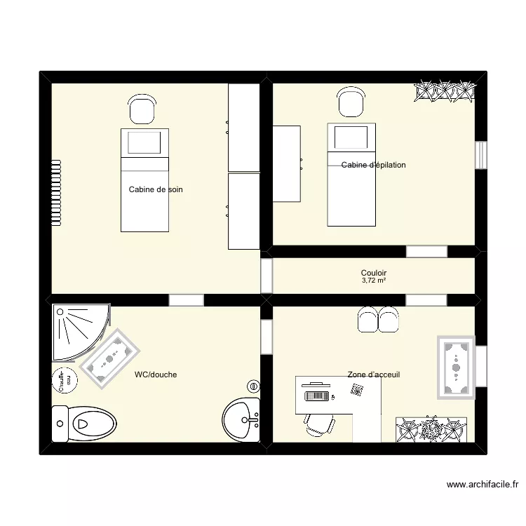Beauty creamy. Plan de 5 et 70 m² Beauty creamy. Plan de 5 et 70 m²