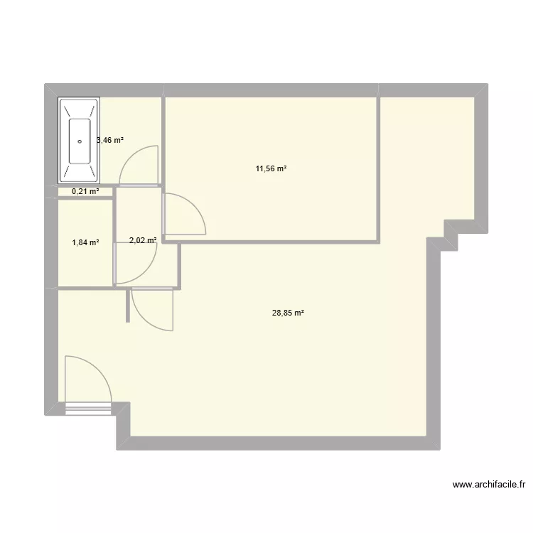 Appart Marcellus. Plan de 
