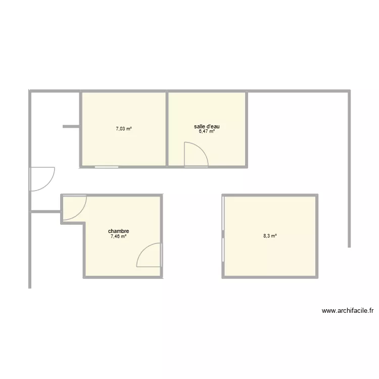 loft. Plan de 1 Pièce et 7 m²