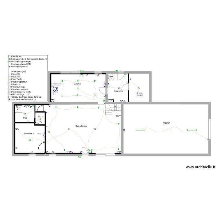 COISGAUD ELEC ind2. Plan de 13 pièces et 255 m2