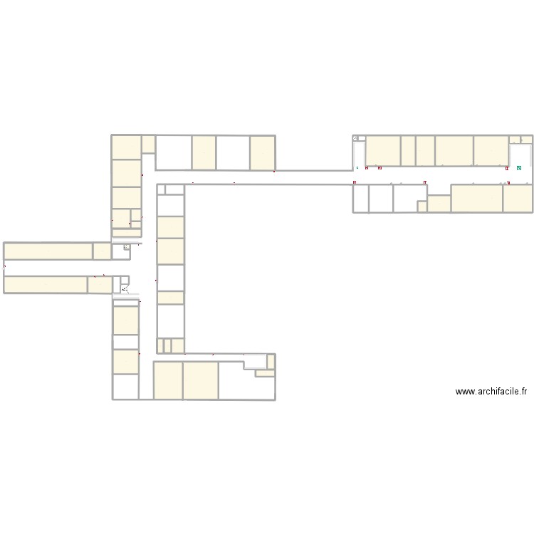 lycée sainte famille 2eme. Plan de 37 pièces et 8943 m2