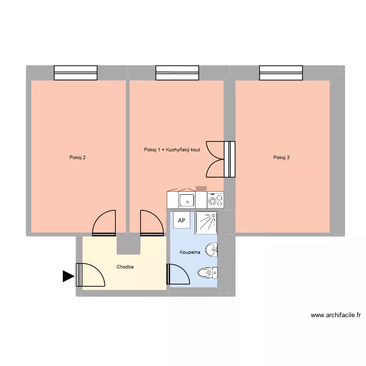 U stromovky 416, byt 10. Plan de 12 pièces et 184 m²