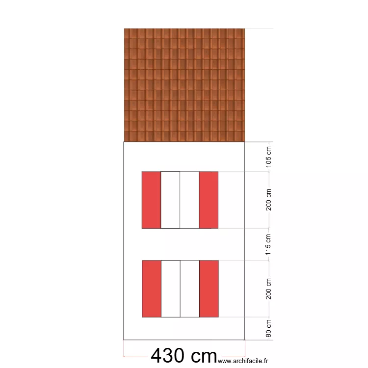 plan de masse face. Plan de 