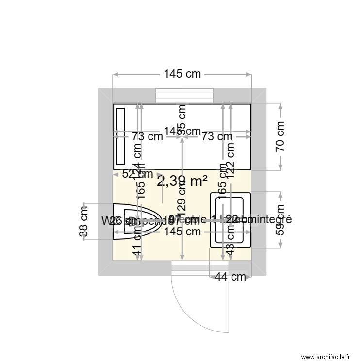 Dent D'Oche 8, Grandvaux, salle de douche rez sup. Plan de 0 pièce et 0 m2