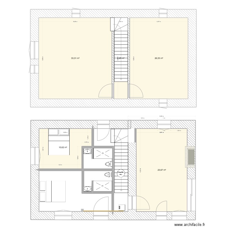 gite le ptit magny. Plan de 5 pièces et 100 m2