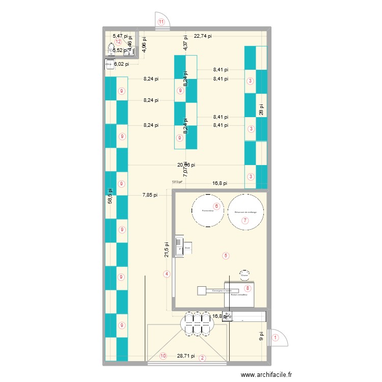 St-Apollinaire VO6 - Schéma séquentiel de production 3. Plan de 2 pièces et 153 m2