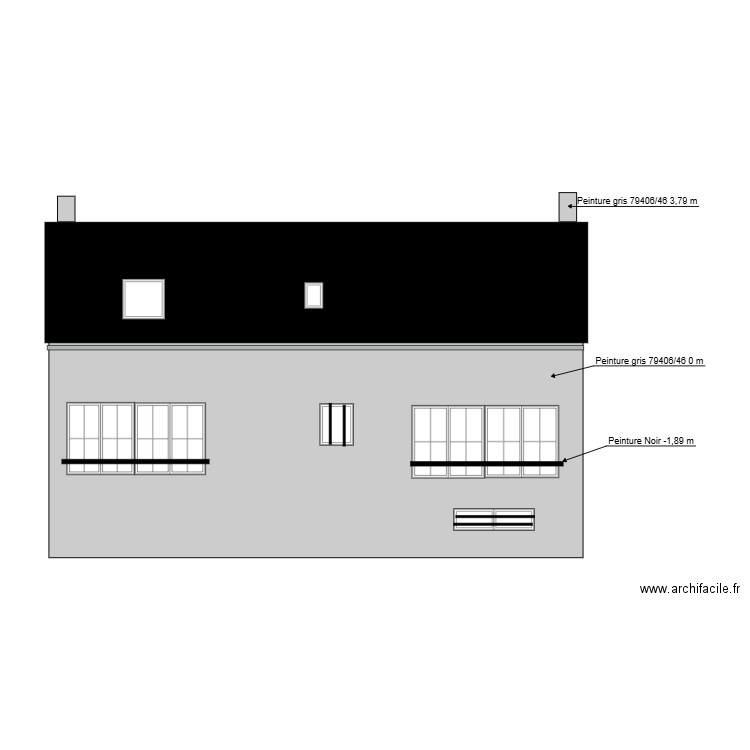 DESSIN FACADE NORD & Volet/Fénêtre. Plan de 0 pièce et 0 m2