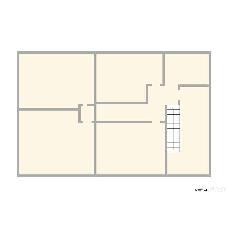 Plan maison étage. Plan de 2 pièces et 68 m2