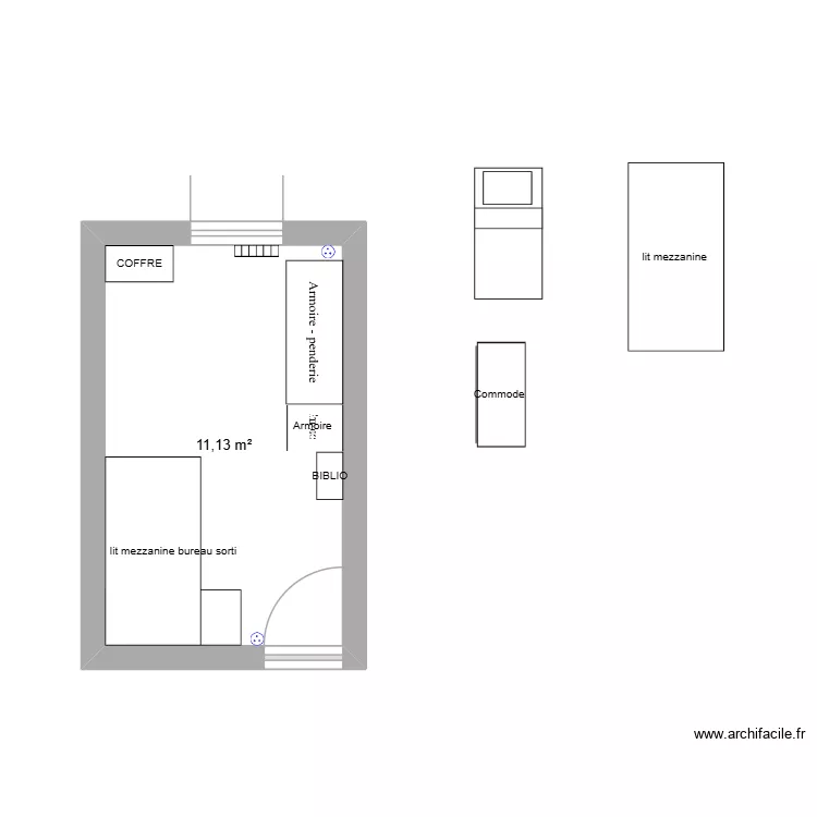 test 3. Plan de 1  et 11 m²