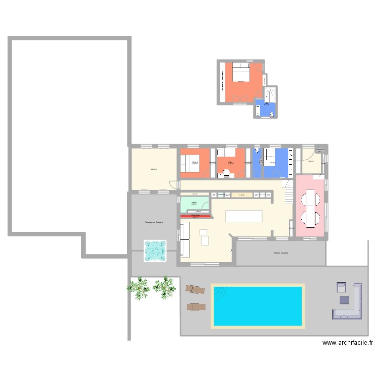 Maison AMBRES. Plan de 30 pièces et 381 m2