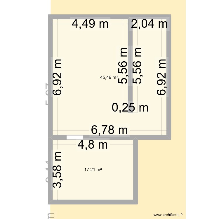 vigneux. Plan de 4 pièces et 134 m2