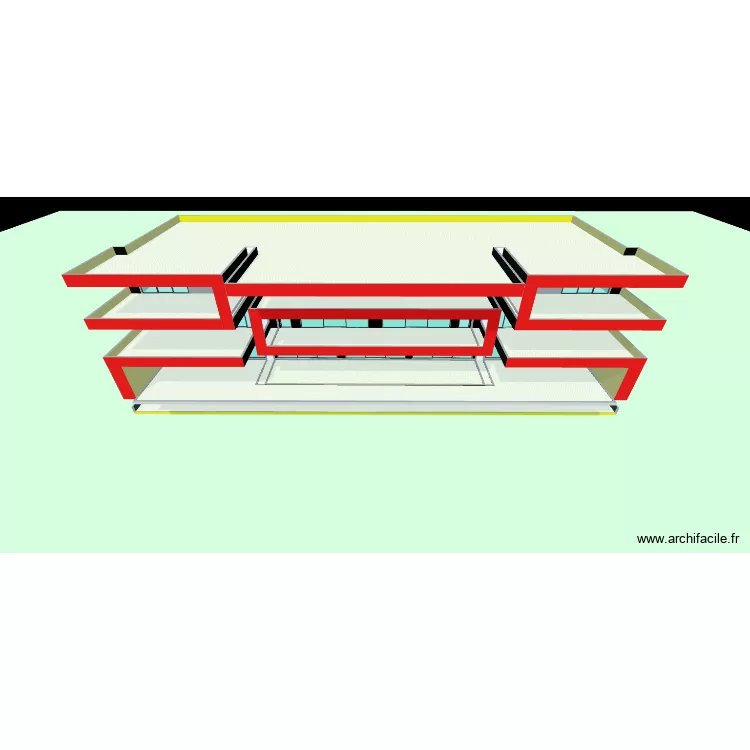 PLAN D'HOTEL MODERNE. Plan de 64 et 2787 m² PLAN D'HOTEL MODERNE. Plan de 64 et 2787 m²